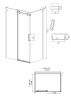 Душевой уголок Grossman Classic 120.K33.04.1090.21.00 100х90 стекло прозрачное профиль черный без поддона